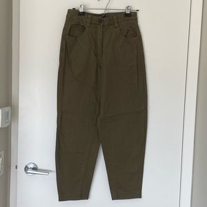 Frank and Oak Twill Amelia Barrel Fit Pant